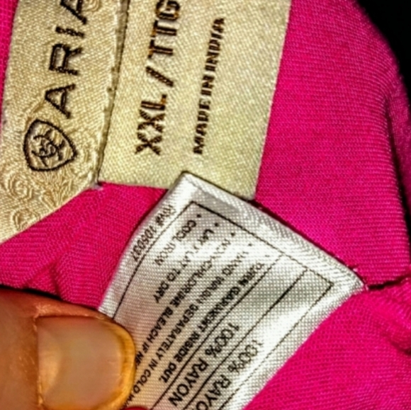 Ariat Top Size XXL Pink High Low Sleeveless EUC - Picture 8 of 10